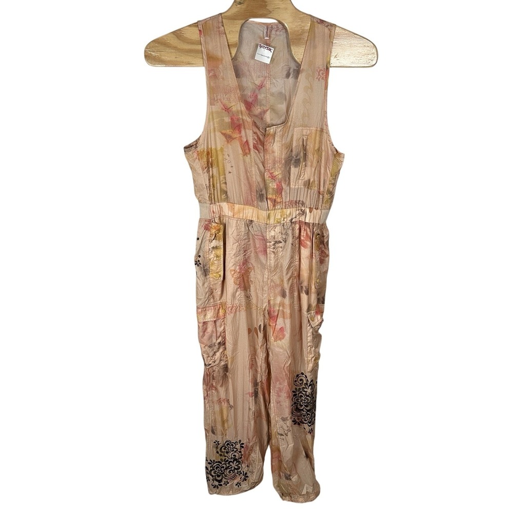Rare Free People Movement Colorburst OnePiece Embroidered Floral Jumpsuit Medium
